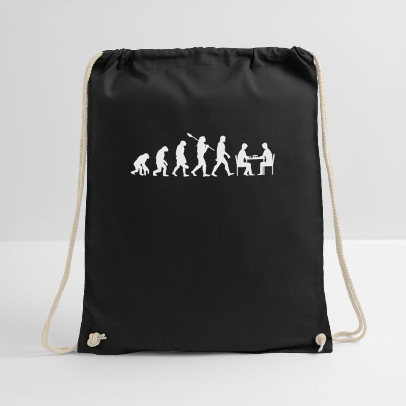 Evolution chess chess player chess game Drawstring Bag