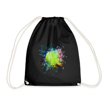 A eau explosion de couleur Splash Design Tennis Ball - Sac de sport léger - noir - Devant