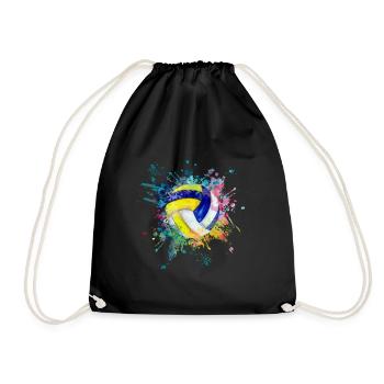 A eau explosion de couleur Splash Design Volleyball - Sac de sport léger - noir - Devant