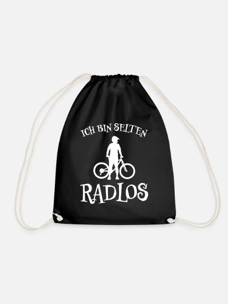Mountainbike Bike Lustiger Spruch Fahrrad Geschenk - Turnbeutel - Schwarz