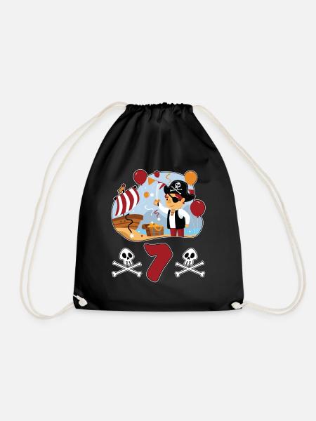 7 ans fun anniversaire d’enfant fun fun - Sac de sport léger - noir