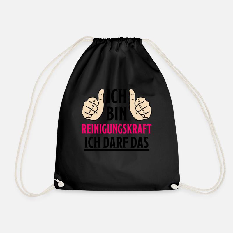 Reinigungskraft Spruch Haushalt Putzfrau Geschenk - Turnbeutel - Schwarz