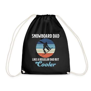 Snowboard Dad Lustige Spruch Snowboarding Geschenk - Turnbeutel - Schwarz - Vorne