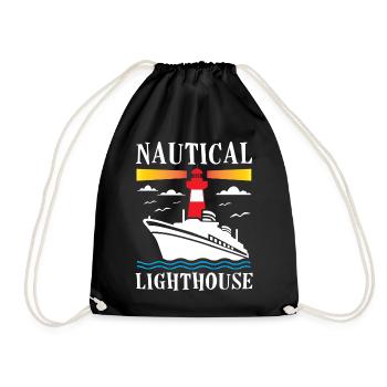 Nautical Lighthouse - Turnbeutel - Schwarz - Vorne