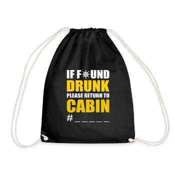 Si vous trouvez ivre, veuillez retourner à la croisière en cabine - Sac de sport léger - noir - Devant
