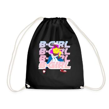 Dancing Girl Hip-Hop B-Girl Breakdance - Turnbeutel - Schwarz - Vorne