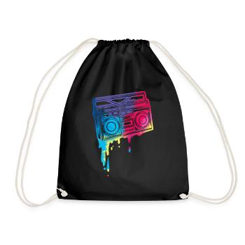 Retro 90er Hip-Hop Dancer Breakdance Teacher - Turnbeutel - Schwarz - Vorne