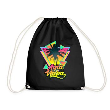 Party Sommerurlaub Zypern Ayia Napa - Turnbeutel - Schwarz - Vorne