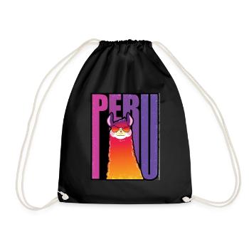 Travel to Peru Südamerika Urlaub Lima - Turnbeutel - Schwarz - Vorne