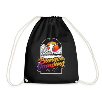 Retro Bungee Jumper Free Fall Lover - Turnbeutel - Schwarz - Vorne