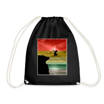 Extreme Sports Lover Cliff Diver - Turnbeutel - Schwarz - Vorne