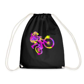 Art Mountain Biking Downhill Bike Radfahrer - Turnbeutel - Schwarz - Vorne