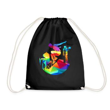 Sports Lover Parkour Art Acrobat Freerunner - Turnbeutel - Schwarz - Vorne