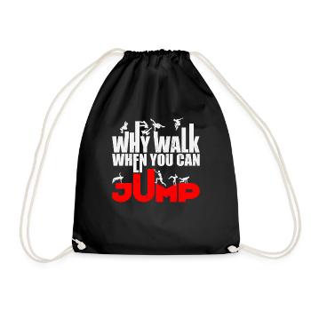Parkour Athlete Sports Runner Freerunning - Turnbeutel - Schwarz - Vorne