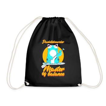 Stand Up Paddling Lover Paddleboarder - Turnbeutel - Schwarz - Vorne