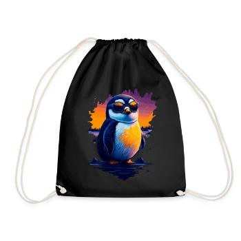 Pingouin mignon - Sac de sport léger - noir - Devant