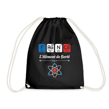 Drapeau France Cadeau Drôle Cool Physique Chimie - Sac de sport léger - noir - Devant