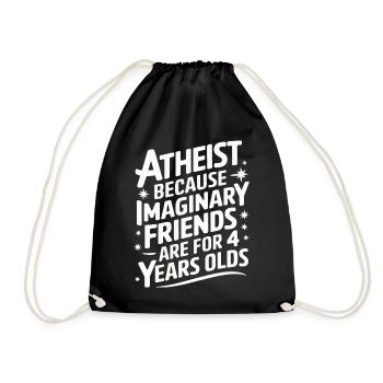 Atheismus Atheist Anti-Religion Agnostiker - Turnbeutel - Schwarz - Vorne