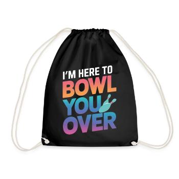 Bowling Bowler Pin Ball Bowling Ball - Turnbeutel - Schwarz - Vorne