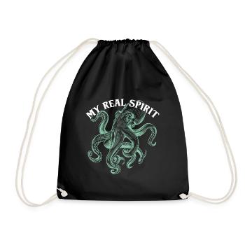 Cephalopoden Kopffüßer Oktopus meine Inspiration - Turnbeutel - Schwarz - Vorne