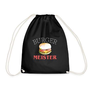 BURGER MASTER - Drawstring Bag - black - Front