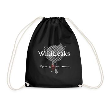 WikiLeaks - Opening Governments - Drawstring Bag - black - Front