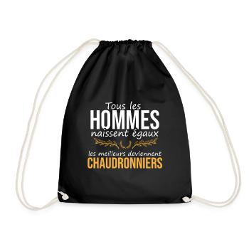 cadeau marrant chaudronnier fun sympa - Sac de sport léger - noir - Devant