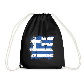 Grèce Drapeau Hellas Athènes Drapeau grec - Sac de sport léger - noir - Devant