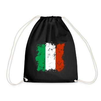Italie Drapeau Vintage Drapeau Italien Occasion Look - Sac de sport léger - noir - Devant