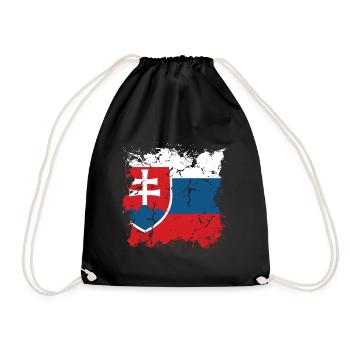 Slovaquie drapeau slovaque vintage drapeau slovaque - Sac de sport léger - noir - Devant