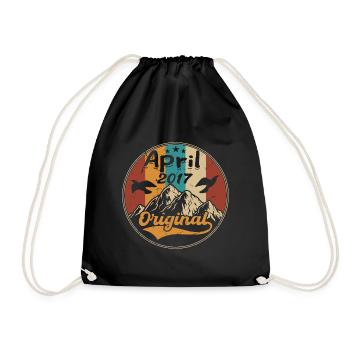 Anniversary April 2017 | Gift April 2017 - Drawstring Bag - black - Front