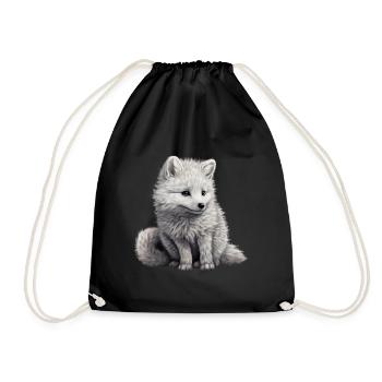 Renard arctique Renard animal animal Nature Renard - Sac de sport léger - noir - Devant