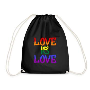 Love is Love - Turnbeutel - Schwarz - Vorne