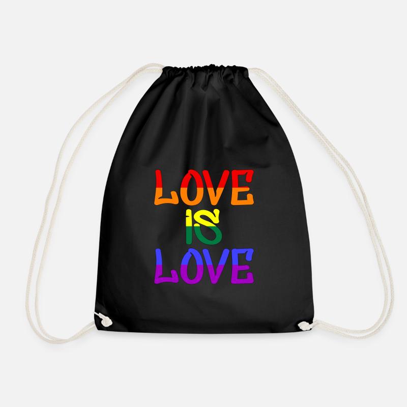Love is Love - Turnbeutel - Schwarz