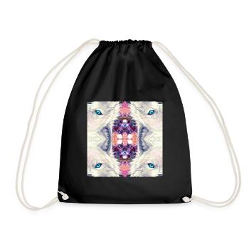 Arctic Wolves Kaleidoscope - Drawstring Bag - black - Front