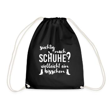 Schuhtick Schuhsucht - Turnbeutel - Schwarz - Vorne