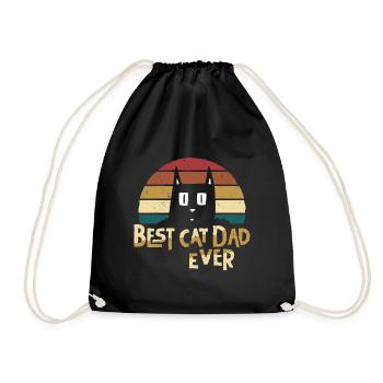 Chats papa chat papa chat amoureux - Sac de sport léger - noir - Devant