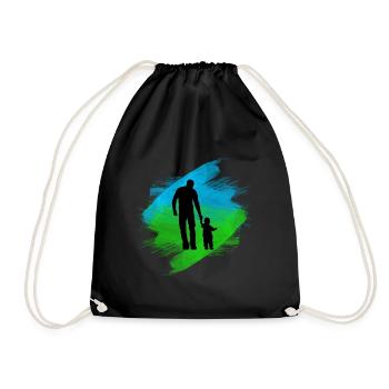 Père et fille - Sac de sport léger - noir - Devant