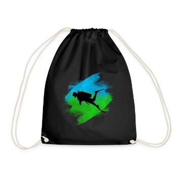 diver - Drawstring Bag - black - Front