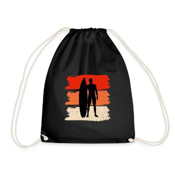 Surfing - Drawstring Bag - black - Front