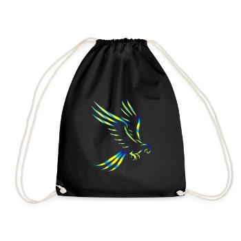 Peace Dove Ukraine - Turnbeutel - Schwarz - Vorne