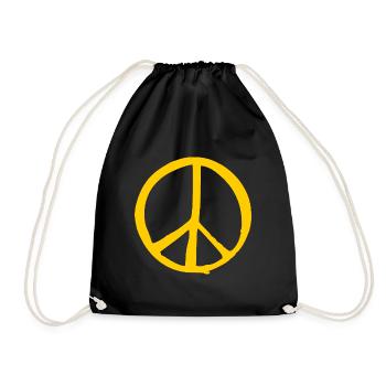 Peacezeichen - Turnbeutel - Schwarz - Vorne
