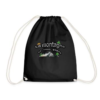 La montagne ça vous gagne - Sac de sport léger - noir - Devant