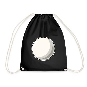 Boule de billard blanc - Sac de sport léger - noir - Devant