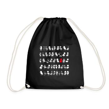 Birds Ravens - Drawstring Bag - black - Front