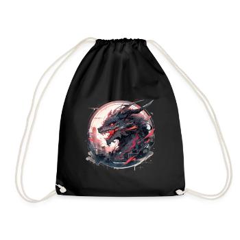 Mecha Animal : tigre, loup, renard, dinosaure, - Sac de sport léger - noir - Devant
