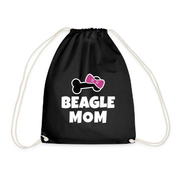 Beagle Mom - Drawstring Bag - black - Front