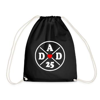 Dad 2025 - Drawstring Bag - black - Front