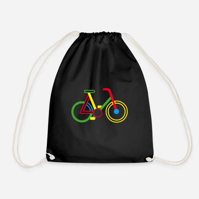 Fahrrad Rad - Turnbeutel - Schwarz