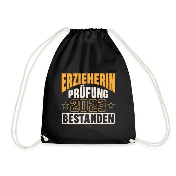 Erzieherin Prüfung 2023 bestanden Kita - Turnbeutel - Schwarz - Vorne